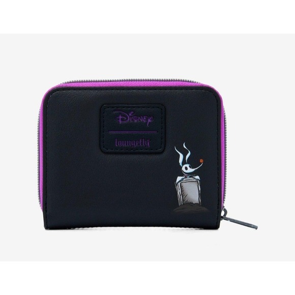 NEW! Loungefly The Nightmare Before Christmas Zero Moon Doodle Purple Zip Wallet - Picture 3 of 4